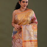 Golden Kanjivaram Tissue Designer Saree