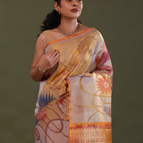 Golden Kanjivaram Tissue Designer Saree