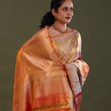 Golden Kanjivaram Tissue Designer Saree