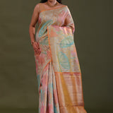 Golden Kanjivaram Tissue Designer Saree