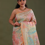 Golden Kanjivaram Tissue Designer Saree