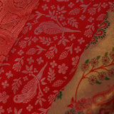 Red Kanjivaram Silk Saree With Tissue Border