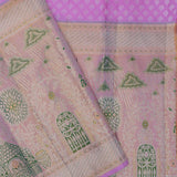 Vibrant Red Kanjivaram Silk Saree With Tissue Border