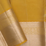 Yellow Kanjivaram Silk Saree With Floral Butti'S