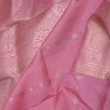 Tulip Pink Kanjivaram Silk Saree With Floral Butti'S