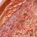 Red Kanjivaram Silk Saree With Brocade Design