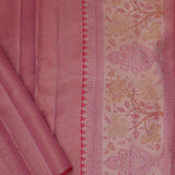 Light Orange Kanjivaram Tissue Saree With Meenakari Design