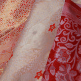 Peach Gold Kanjivaram Tissue Saree With Designer Border