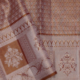 Caramel Brown Kanjivaram Tissue Saree With Designer Border