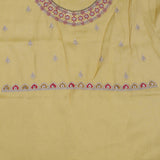 Silver Banarasi Tissue Saree With Contrast Dusty Yellow Border