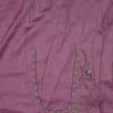 Silver Banarasi Tissue Saree With Contrast Twilight Lavender Border