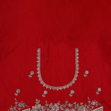 Dusty Yellow Banarasi Tissue Saree With Scallop Border