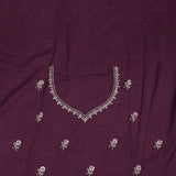 Slate Blue Gray Tissue Saree With Scallop Border