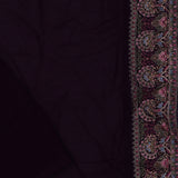 Dark Purple Georgette Saree With Thread Work