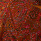 Fire Orange Georgette Saree With Thread Work