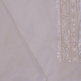 Off-White Georgette Fancy Saree With Thread Work