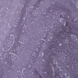 Pastel Purple Georgette Fancy Saree With Thread Work