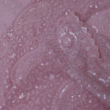 Pastel Pink Fancy Georgette Saree With Thread Work