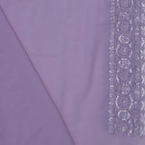 Pastel Purple Fancy Georgette Saree With Thread Work