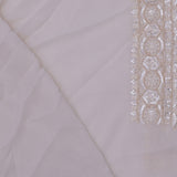 Off-White Fancy Georgette Saree With Thread Work