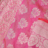 Pink Banarasi Tissue Saree With Meenakari Motifs