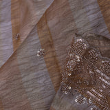 Dual Tone Tissue Fancy Saree With Cutdana Work