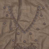 Golden And Silver Stripes Fancy Tissue Saree With Scallop Border