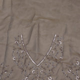 Dual Shade Tissue Fancy Saree With Floral Embroidery