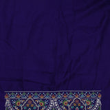 Haiti Blue Patola Silk Saree With Scallop Border