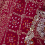 Hot Pink Georgette Saree With Fancy Border