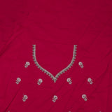 Hot Pink Georgette Saree With Fancy Border