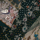 Bottle Green Georgette Saree With Fancy Border