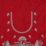 Red Georgette Saree With Designer Border