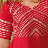 Classic Pink Rayon Embroidered Kurta Set