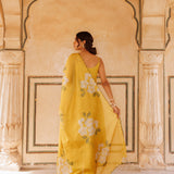 Sunshine Yellow Floral Print Cotton Cami Set