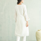Ivory Bloom Outline Kurti