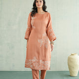Rust Petal Trail Kurti