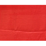 Bright Red Checkered With Scattered Parrot Motif Designer Saree