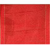 Coral Red Dotted Weave With Rose And Leaf Motif Border Designer Saree