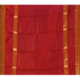 Maroon Kanjivaram Silk Saree With Wide Gold Zari Temple Border