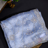 Lavender Embellished Organza Designer Saree