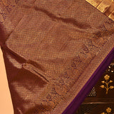 Royal Deep Purple And Antique Gold Kanchipuram Silk Saree