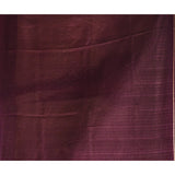Deep Purple Checkered With Multicolor Floral Motif Border Designer Saree