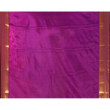 Purple With Gold Zari Jaal Weave And Floral Butta Pallu On Kanjivaram Silk Saree