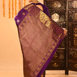 Royal Purple And Gold Traditional Kanjivaram Silk Saree