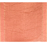Dusty Rose Dotted Weave With Floral Leaf Border Designer Saree