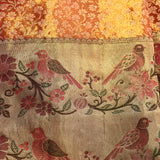 Mustard Gold Meenakari Bird And Floral Jaal Pure Silk Kanjivaram Saree With Contrast Red Pallu