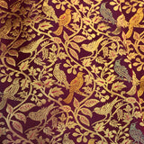 Majestic Maroon & Gold Floral Woven Kanjivaram Saree
