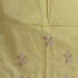 Pista Green Kanjivaram Organza Saree With Gold Sequin Floral Jaal Embroidered Border