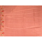 Dusky Rose Pink With Checks And Floral, Bird Motif Border Designer Saree